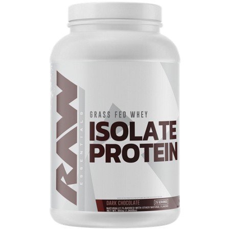 RAW Grass Fed Whey Protein Isolate Powder container front