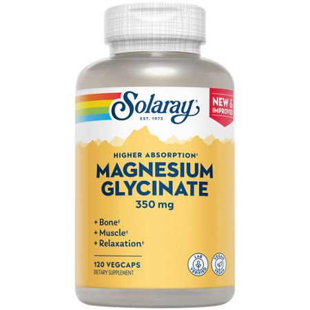 Solaray Magnesium Glycinate capsules 350 MG bottle front