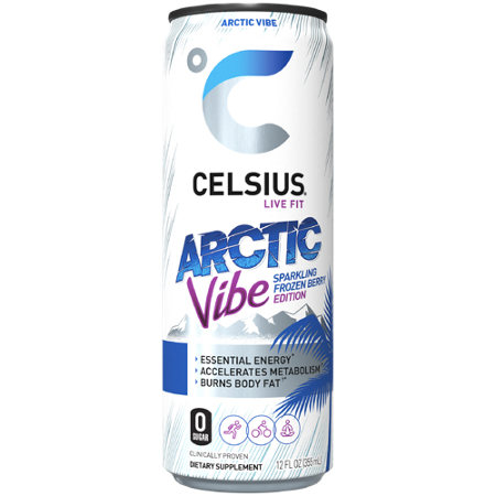 Celsius Sparkling Energy Drink Arctic Vibe can front