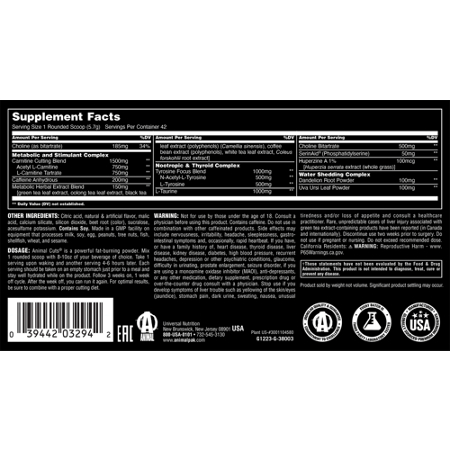 Animal Cuts Metabolic Support Strawberry Watermelon label