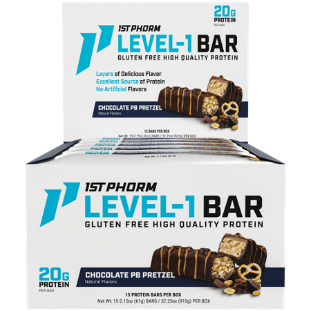 1st Phorm Level-1 Protein Bar Chocolate PB Pretzel view 2