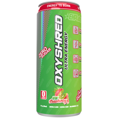 OxyShred Energy Drink with L-Carnitine - Kiwi Strawberry (12 Drinks, 12 Fl Oz. Each)