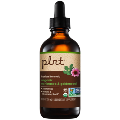 Organic Liquid Echinacea & Goldenseal – Herbal Formula for Immune & Respiratory Health – Alcohol-Free (2 fl. oz.)