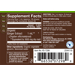 Supplement Facts label for plnt Organic Liquid Ginger Alcohol-Free