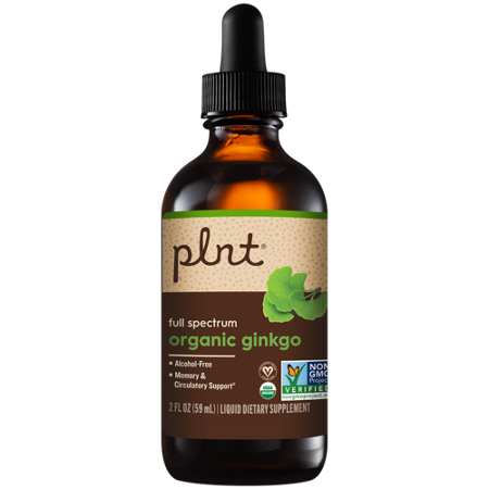 plnt Organic Liquid Ginkgo bottle front