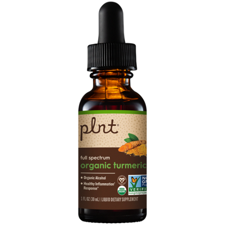 plnt Organic Liquid Turmeric bottle front