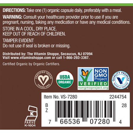 Directions for plnt Organic Hawthorn Capsules