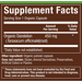 Supplements label for 450mg Organic Dandelion Capsules