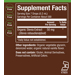 Supplement Facts label for plnt Organic Vanilla Stevia