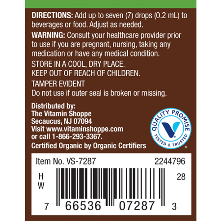 Directions for plnt Organic Liquid Stevia Vanilla