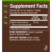Supplement Facts label for plnt Organic Stevia Zero Calorie Zero Sugar