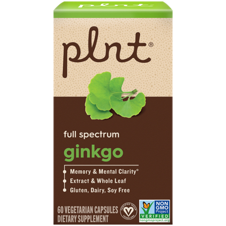 plnt Ginkgo Full Spectrum Supports Memory & Mental Clarity box view 6