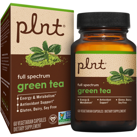 plnt Green Tea Full Spectrum box and bottle front