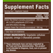Supplement Facts label for plnt Green Tea Full Spectrum Energy Support