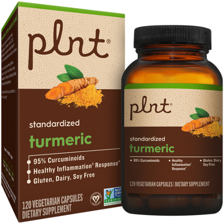 plnt Turmeric with 95 Percent Curcuminoids box and bottle front