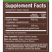 Supplement Facts label for plnt Organic Maca Capsules