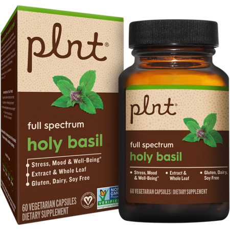 plnt Holy Basil Full Spectrum box and bottle front