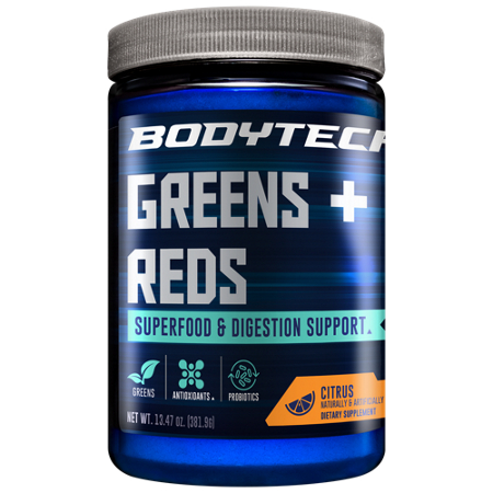 BodyTech Greens + Reds Superfood Digestion Support powder front