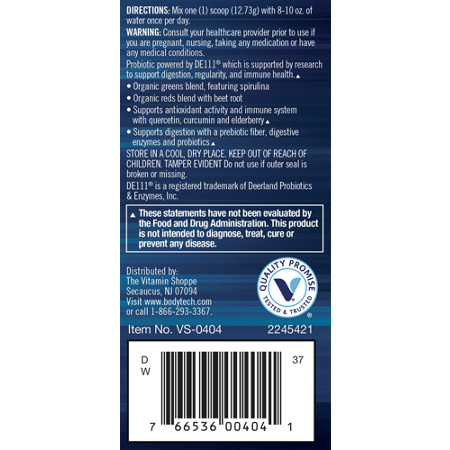 The Vitamin Shoppe Greens + Reds Powder Directions