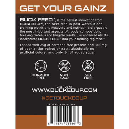Buck Feed Protein Powder label view 4