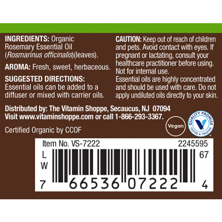 Directions for plnt Organic Rosemary Essential Oil