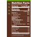 Nutrition Facts label for plnt Organic Stevia Powder