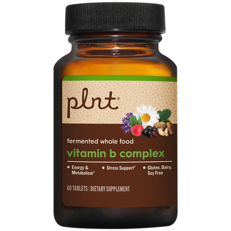 plnt Fermented Whole Food Vitamin B Complex bottle view 4