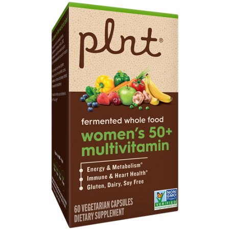 plnt Fermented Whole Food Womens 50+ Multivitamin box front