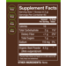 Supplement Facts label for plnt Organic Beet Root Powder