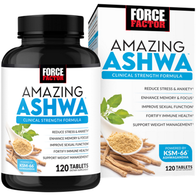 Amazing Ashwa with KSM-66 Ashwagandha (120 Tablets)
