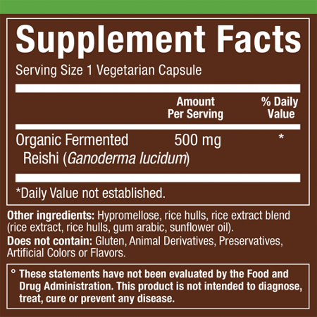 Label for plnt Fermented Reishi Mushroom Energy Support