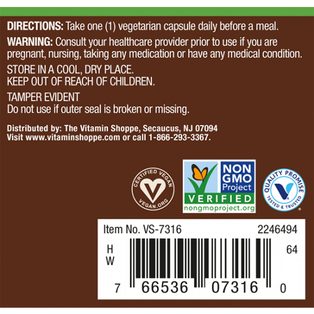 The Vitamin Shoppe Reishi Mushroom Capsule Directions