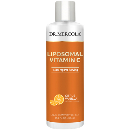 Mercola Liquid Liposomal Vitamin C 1000 MG bottle front