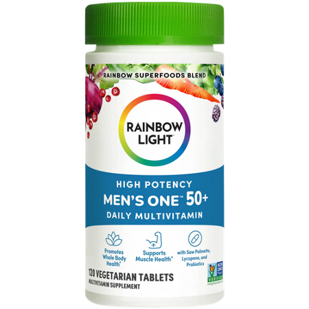 Rainbow Light Men's One 50 plus Daily Multivitamin tablets front