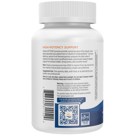Nordic Naturals Vitamin D3 5000 Gummies bottle view 4