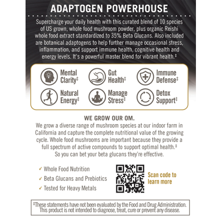 Adaptogen benefits: Om Organic Mushrooms Master Blend