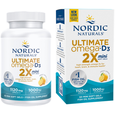 Ultimate Omega-D3 2X Mini Softgels - Lemon