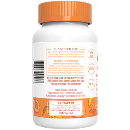 MaryRuth's Omega 3-6-7-9 Gummies bottle back