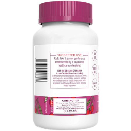 MaryRuth's Biotin Gummies bottle back