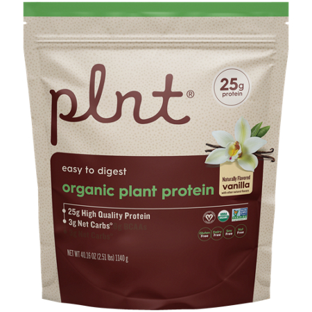 plnt Organic Plant Protein Vanilla bag front