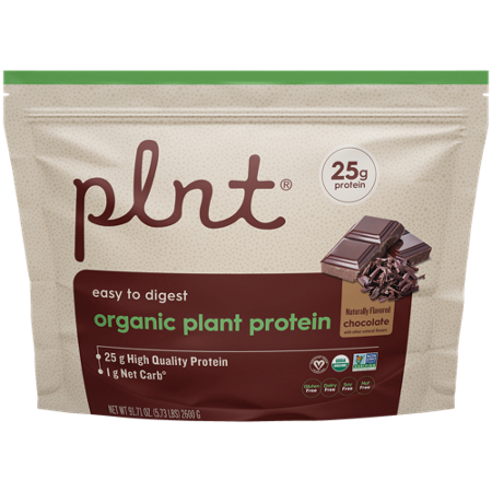 plnt Organic Plant Protein Chocolate pouch front