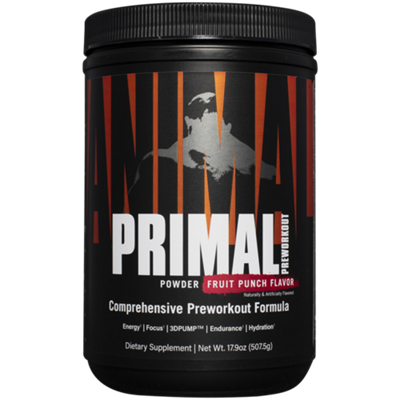 Animal Primal Comprehensive Pre-Workout Formula - Fruit Punch (17.9 Oz. / 25 Servings)