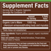Supplement Facts for Organic Lions Mane 1000 MG capsules