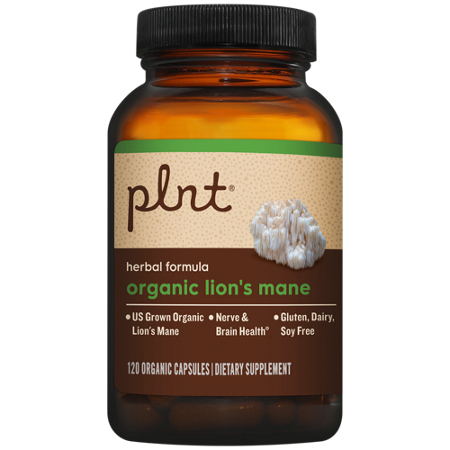 plnt Organic Lions Mane Supports Nerve Brain Health capsules 1000 MG view 4