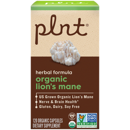 plnt Organic Lions Mane Supports Nerve Brain Health box view 6