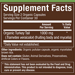 Supplement Facts label for Turkey Tail Herbal Formula