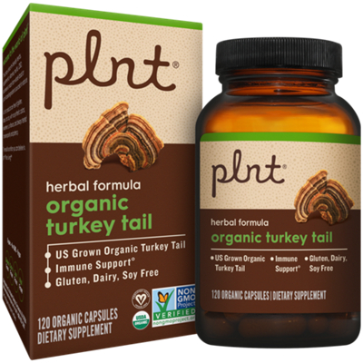 Organic Turkey Tail - Mushroom Herbal Formula for Immune Support (120 Organic Capsules)