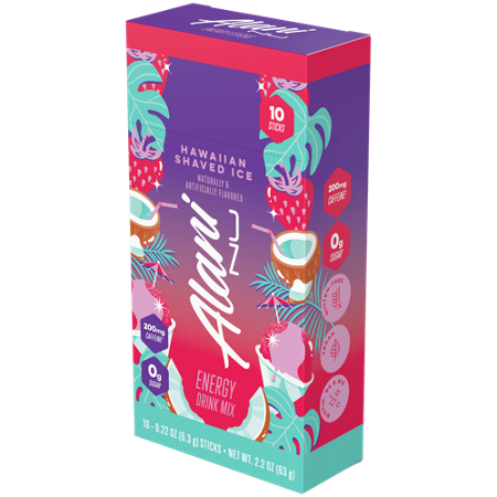 Alani Nu Energy Sticks Hawaiian Shaved Ice box view 2