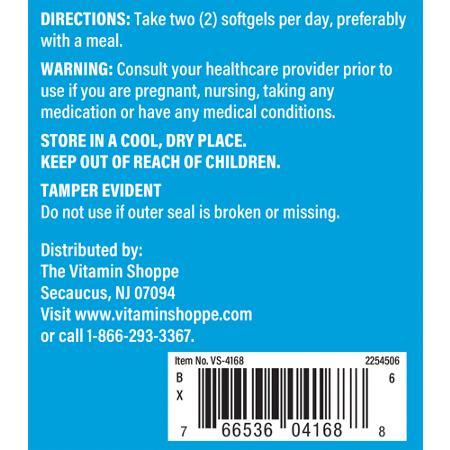 Directions for The Vitamin Shoppe Magnesium Glycinate Softgels 400 MG