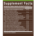 Supplement Facts label for plnt Organic Multi-Mushroom Herbal Formula Capsules